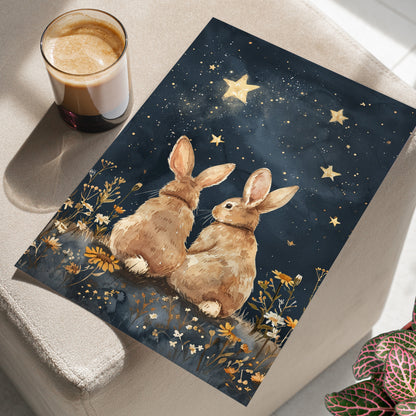 Stargazing Bunnies Love