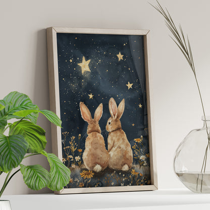 Stargazing Bunnies Love