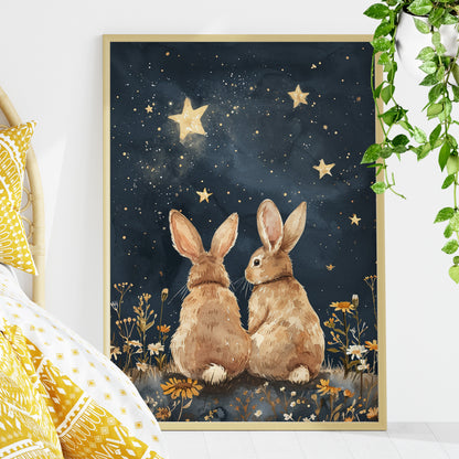 Stargazing Bunnies Love