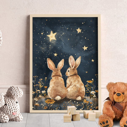 Stargazing Bunnies Love