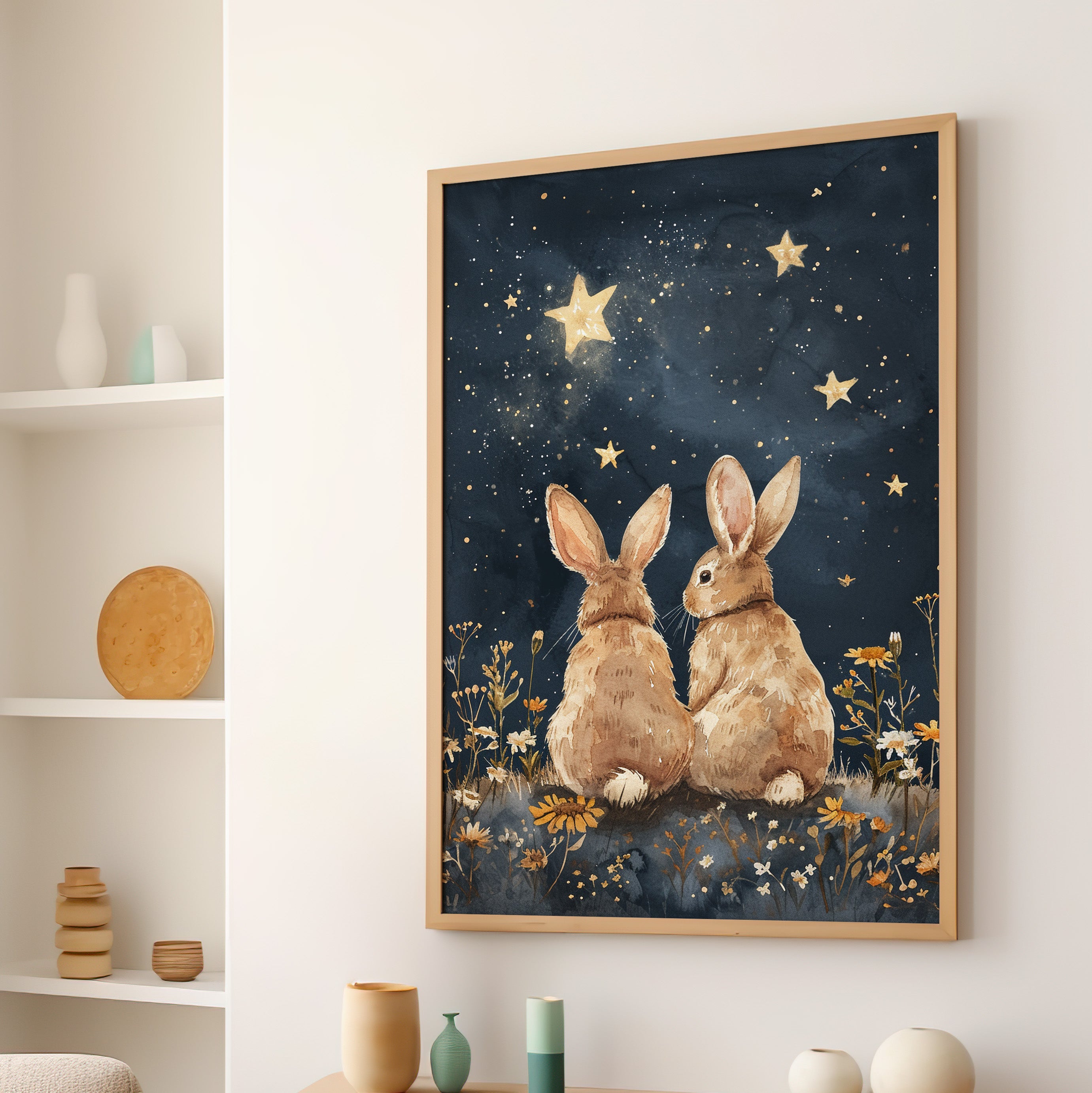 Stargazing Bunnies Love