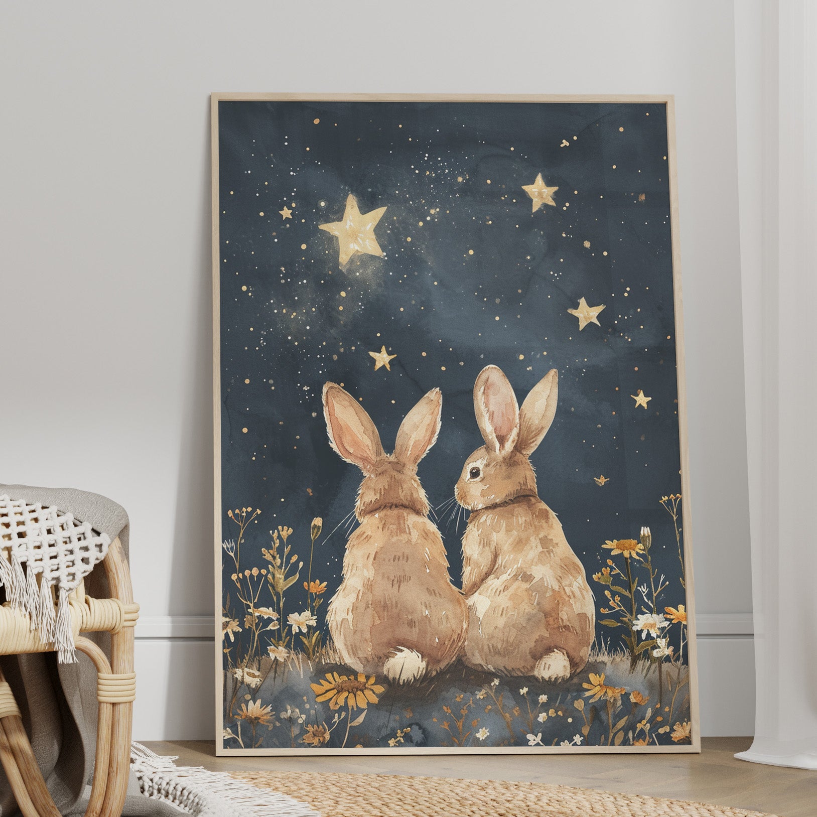 Stargazing Bunnies Love