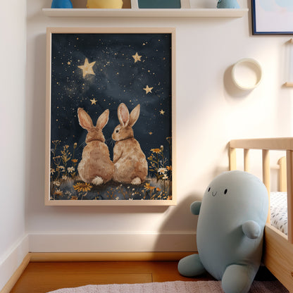 Stargazing Bunnies Love