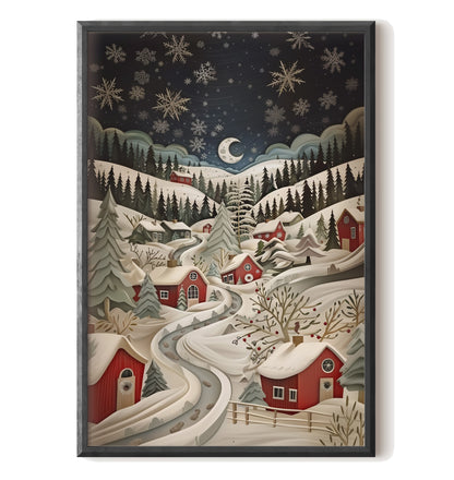 Silent Snowfall Village