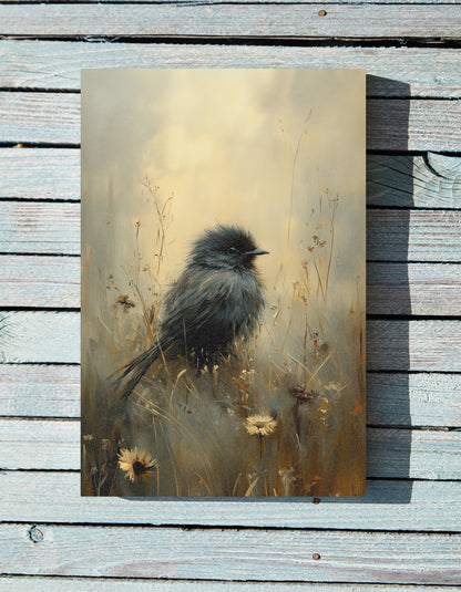 1.25" Matte Canvas - Golden Meadow Bird