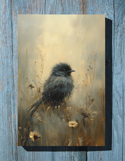 1.25" Matte Canvas - Golden Meadow Bird