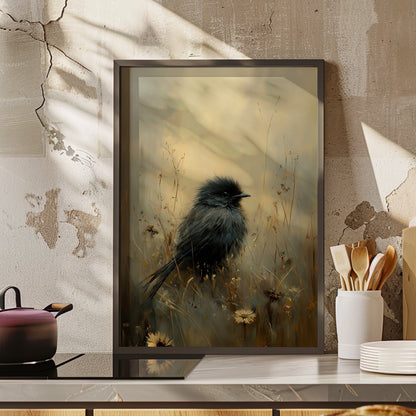 Framed Paper Print - Golden Meadow Bird