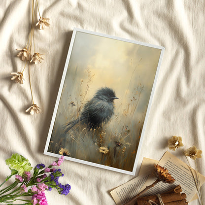 Framed Paper Print - Golden Meadow Bird