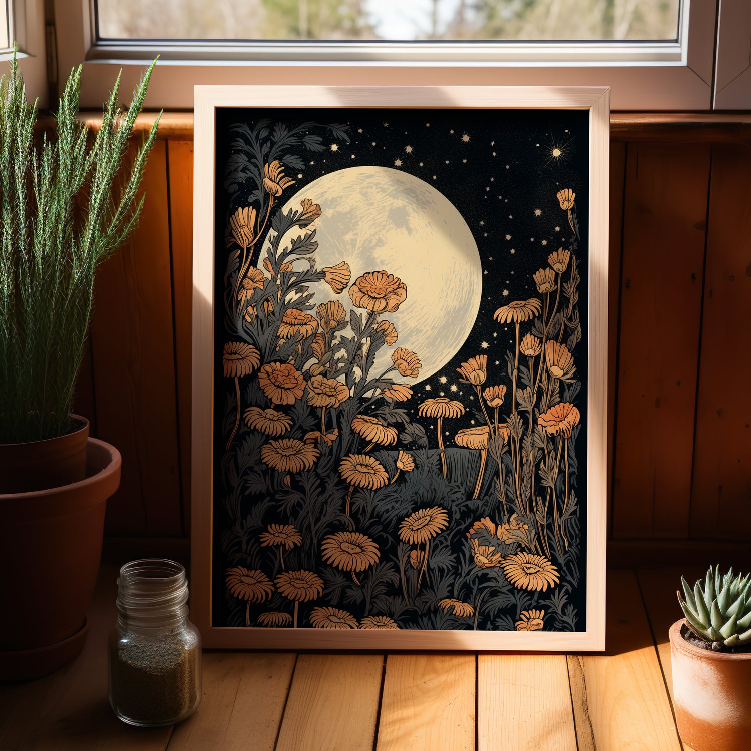 Moonlit Floral Serenade