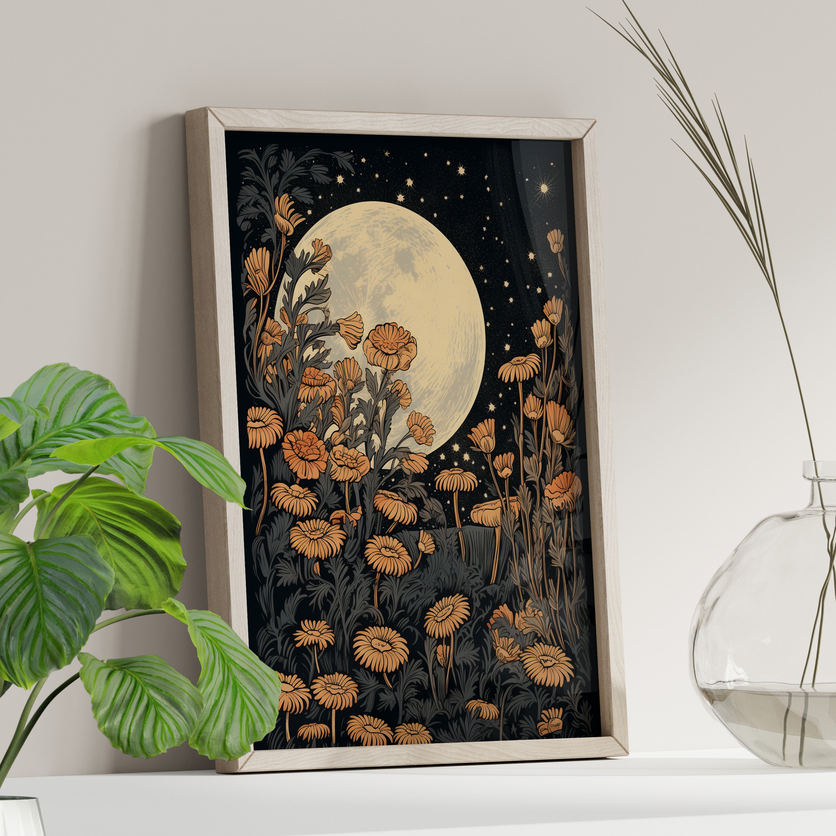 Moonlit Floral Serenade