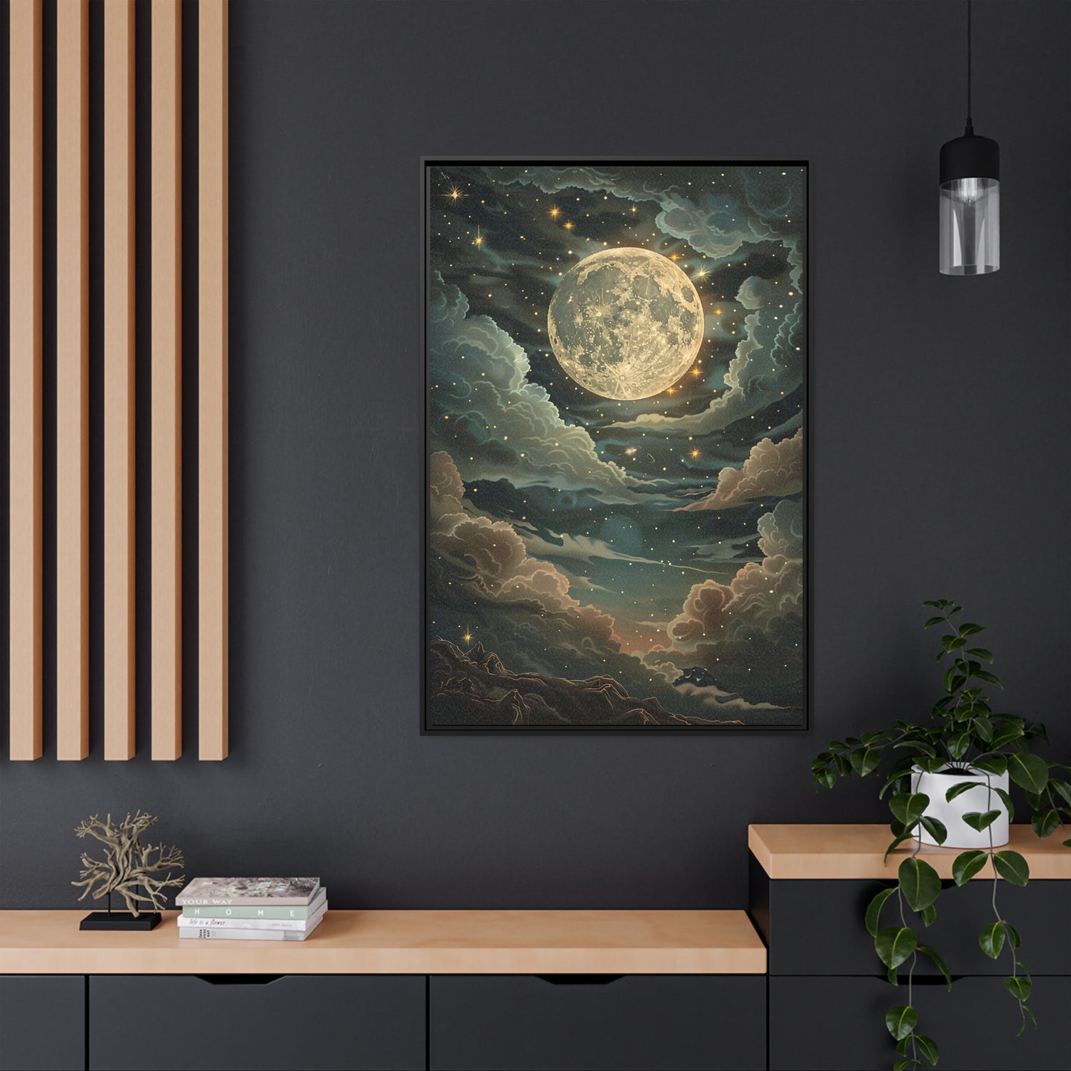 Framed Canvas - Enchanting Lunar Glow