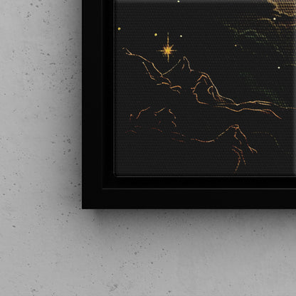 Framed Canvas - Enchanting Lunar Glow