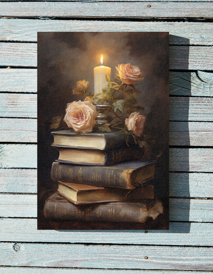 .75&quot; Matte Canvas - Literary Rose Glow