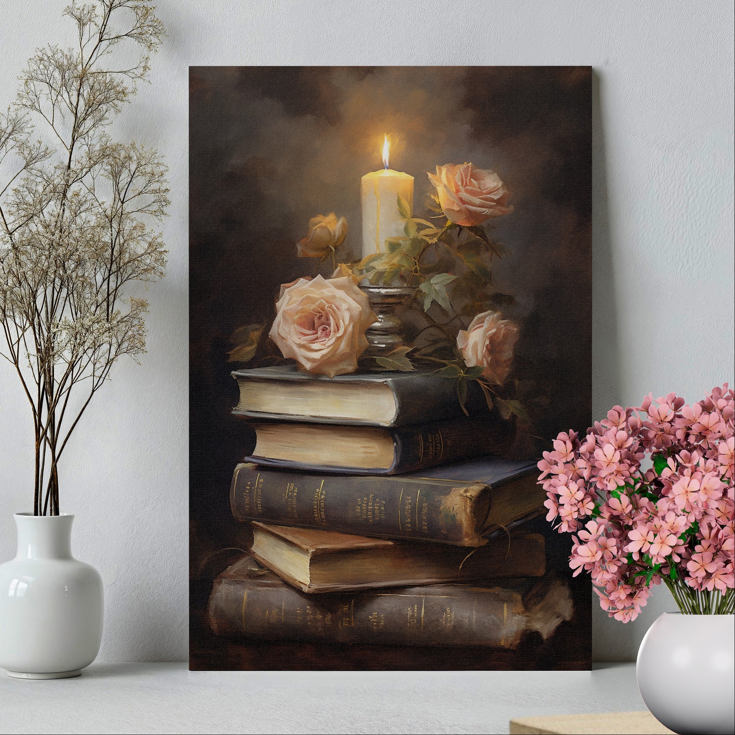 .75&quot; Matte Canvas - Literary Rose Glow