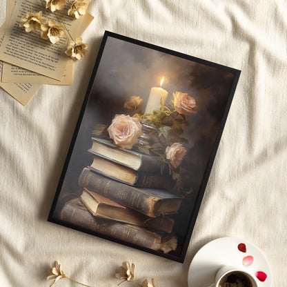 Framed Paper Print - Literary Rose Glow