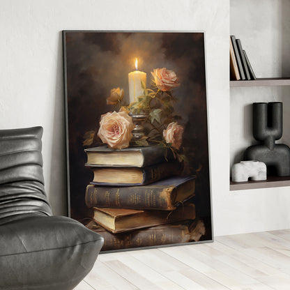 Framed Paper Print - Literary Rose Glow