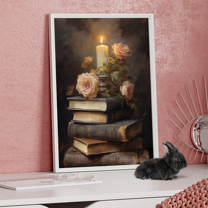 Framed Paper Print - Literary Rose Glow