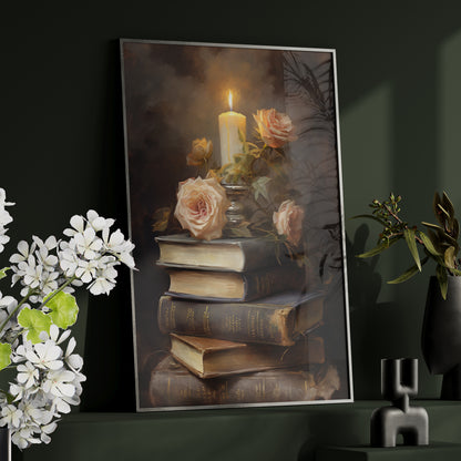 Framed Paper Print - Literary Rose Glow