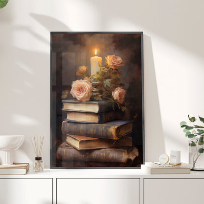 Framed Paper Print - Literary Rose Glow