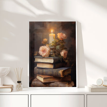 Framed Paper Print - Literary Rose Glow