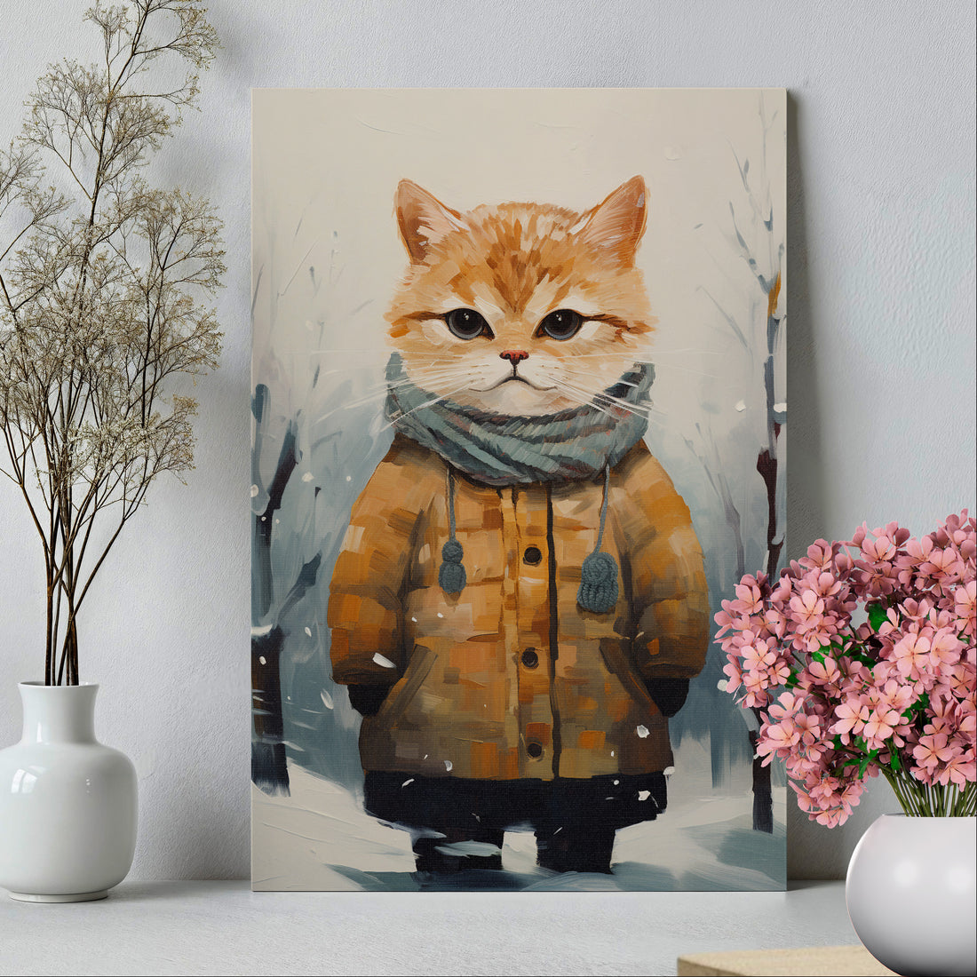 .75&quot; Matte Canvas - Cozy Kitty&