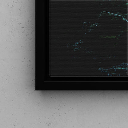 Framed Canvas - Moonlit Forest Stream