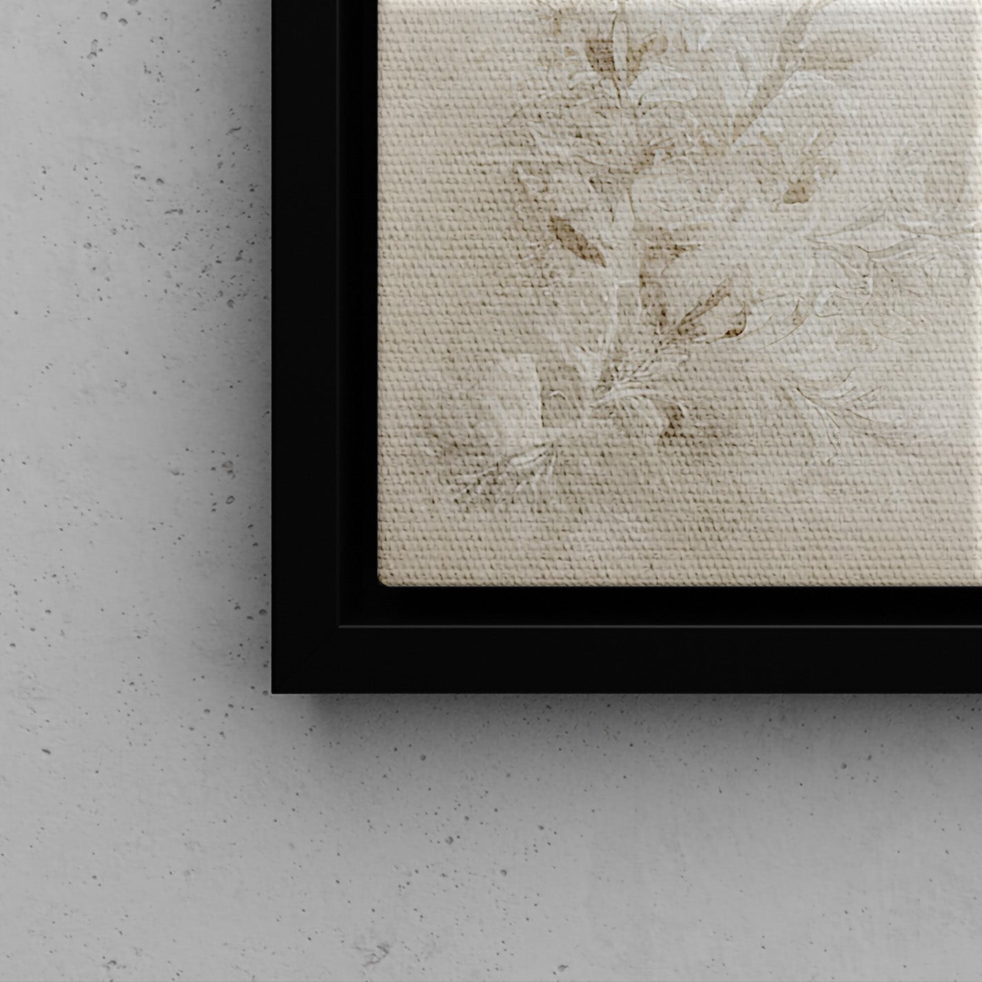Framed Canvas - Nordic Botanical Snowflake
