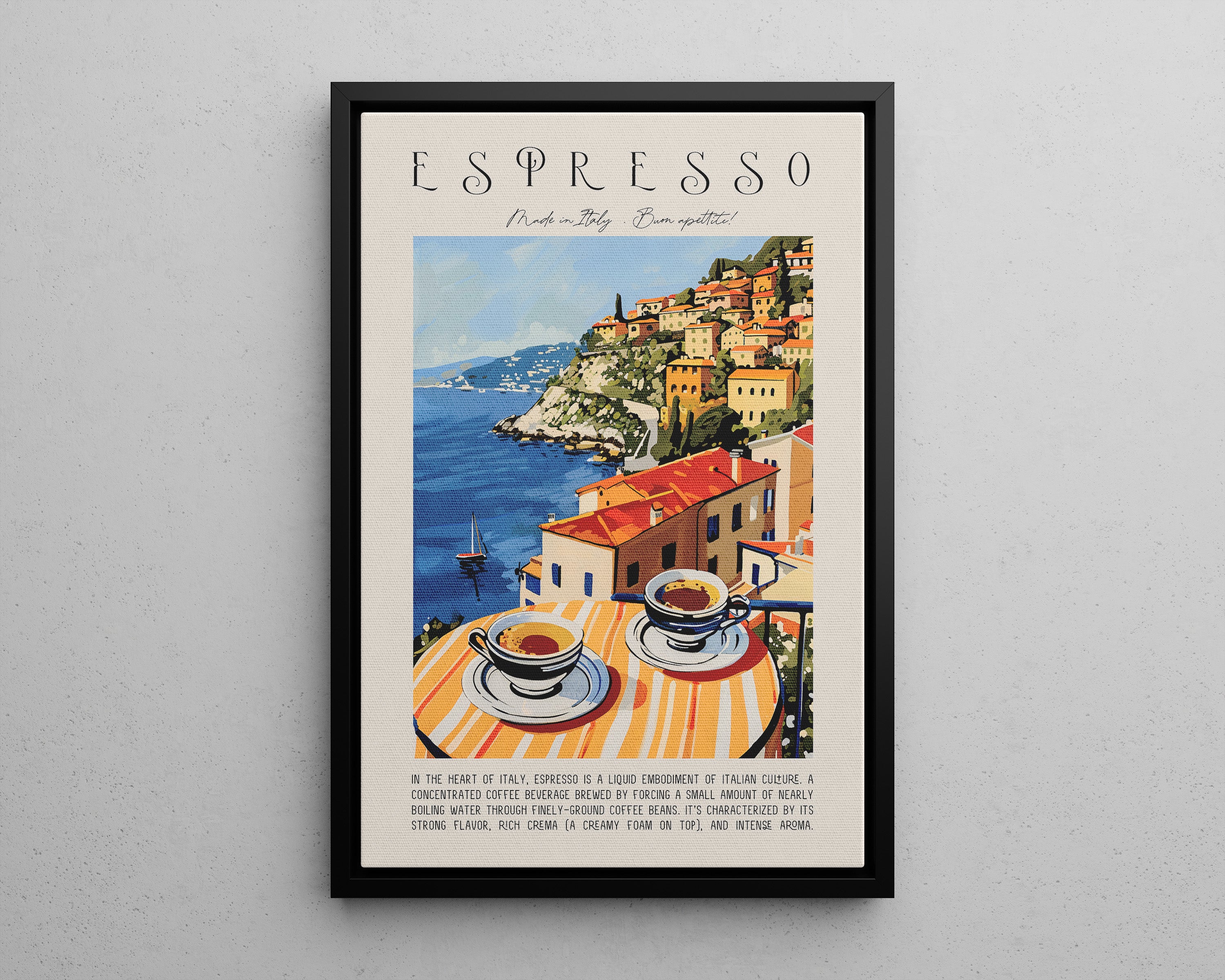 Framed Canvas - Espresso Views of Italy