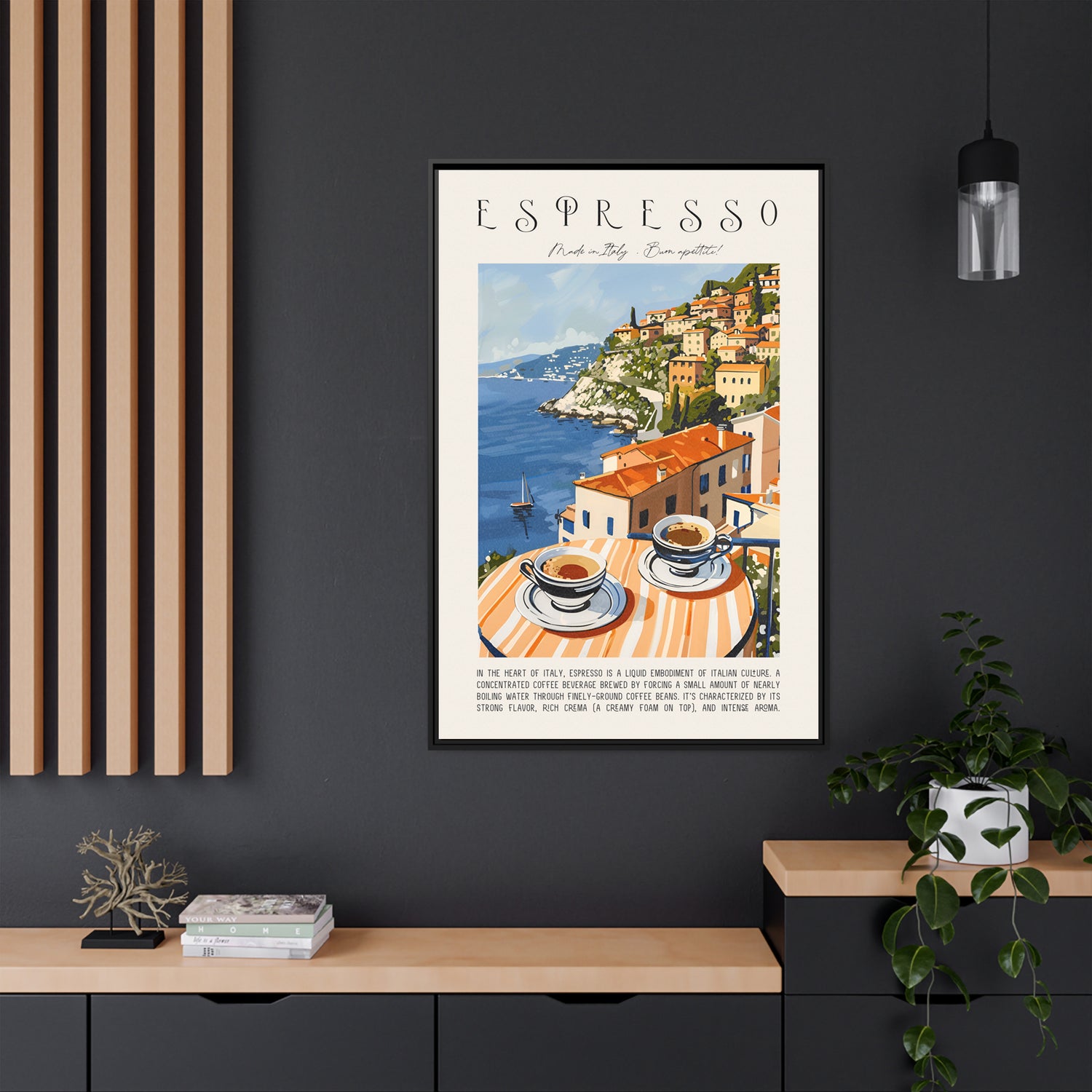 Framed Canvas - Espresso Views of Italy