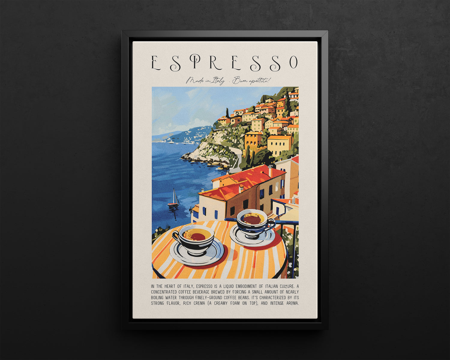 Framed Canvas - Espresso Views of Italy