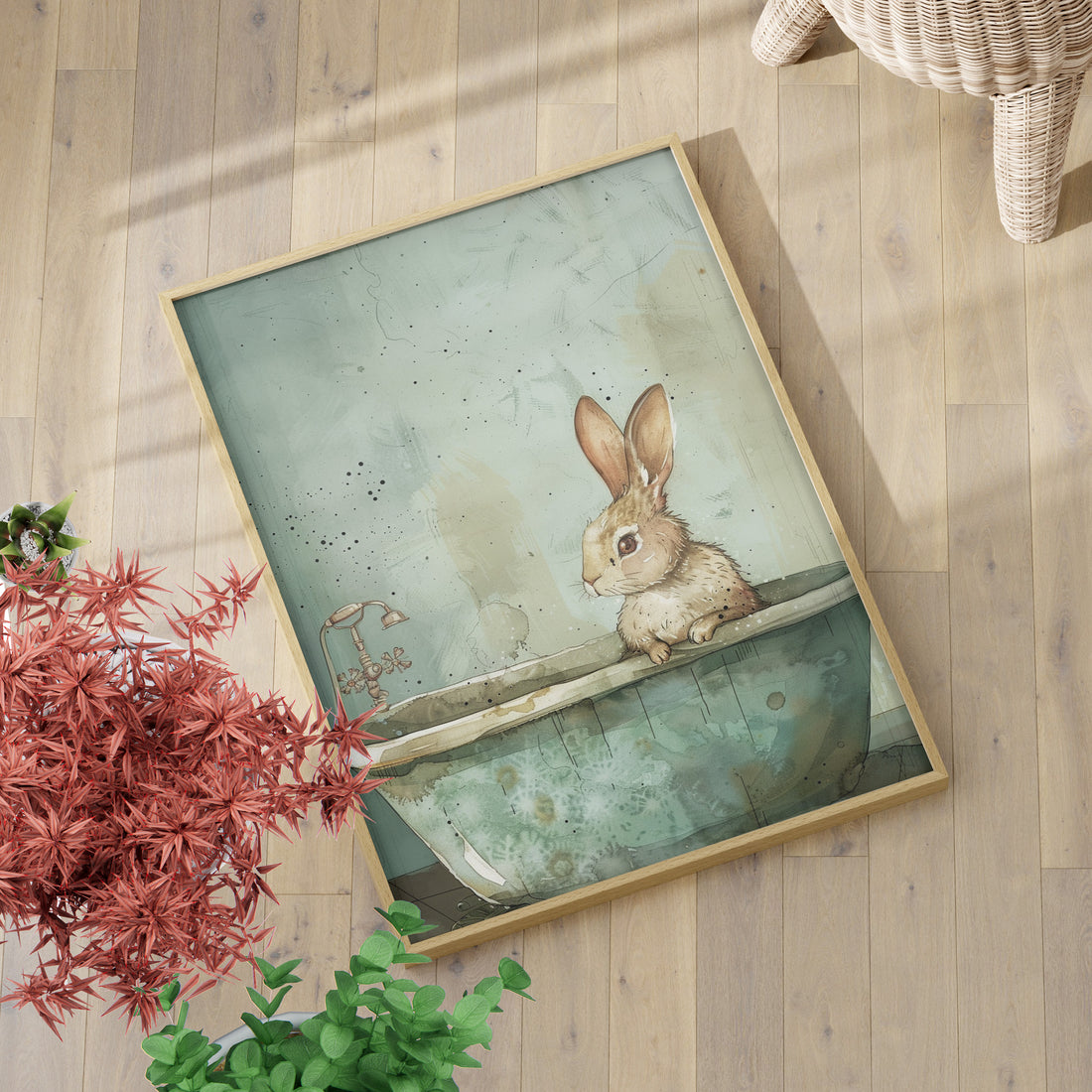 Bunny Bath Day Whimsy