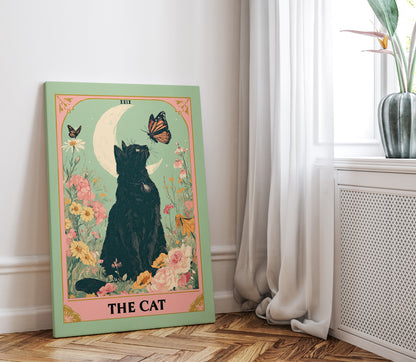 .75" Matte Canvas - Moonlight Familiar Tarot Cat