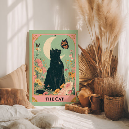 .75" Matte Canvas - Moonlight Familiar Tarot Cat
