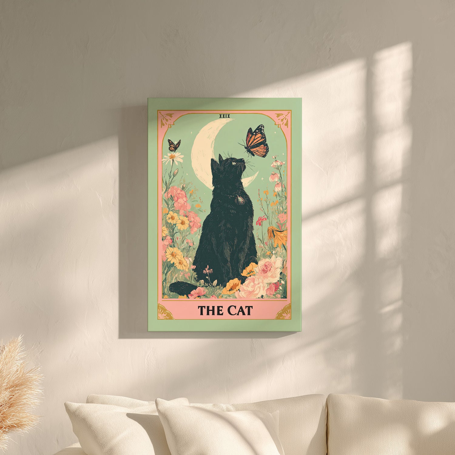 .75" Matte Canvas - Moonlight Familiar Tarot Cat