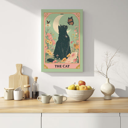 .75" Matte Canvas - Moonlight Familiar Tarot Cat