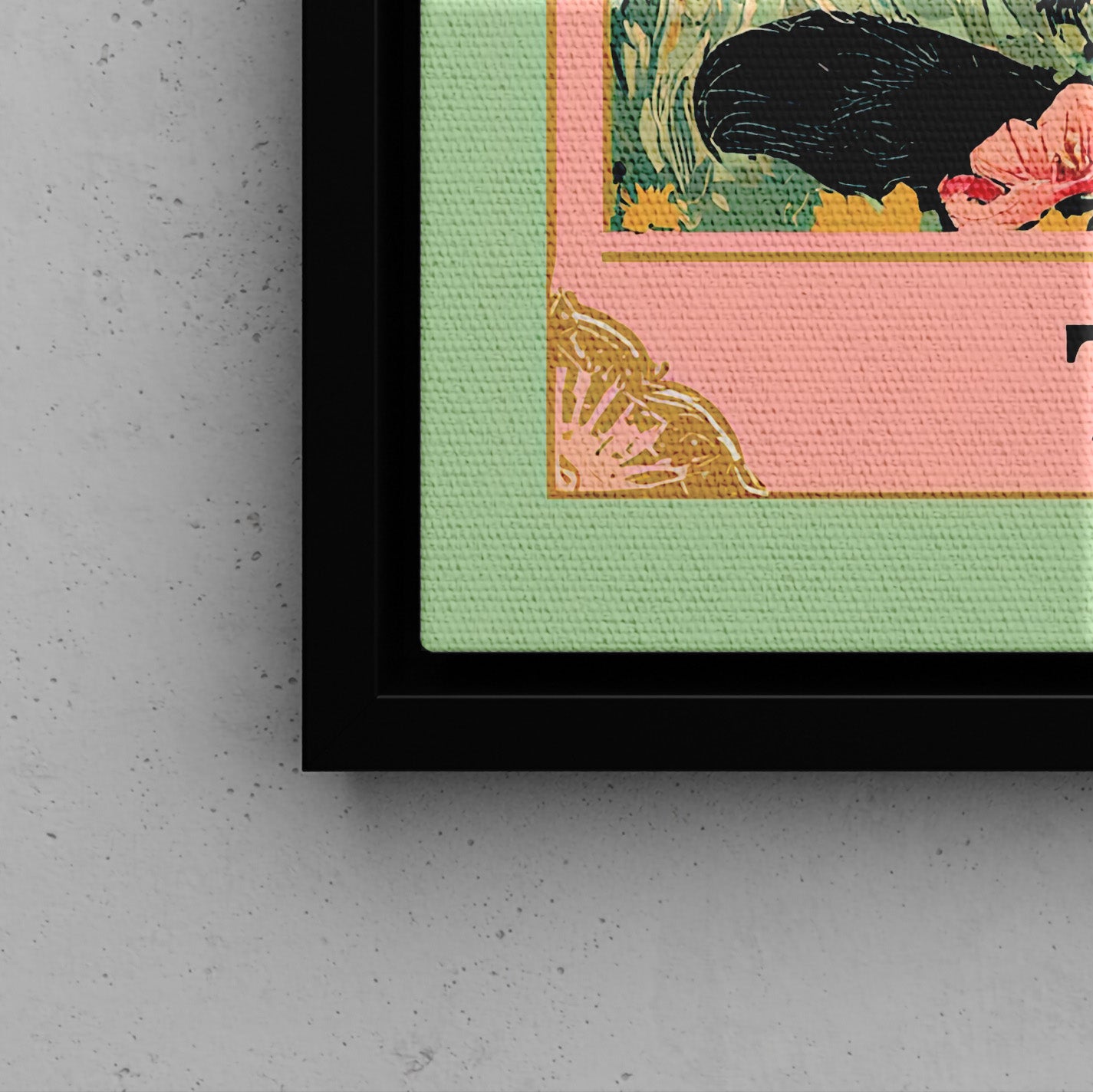 Framed Canvas - Moonlight Familiar Tarot Cat