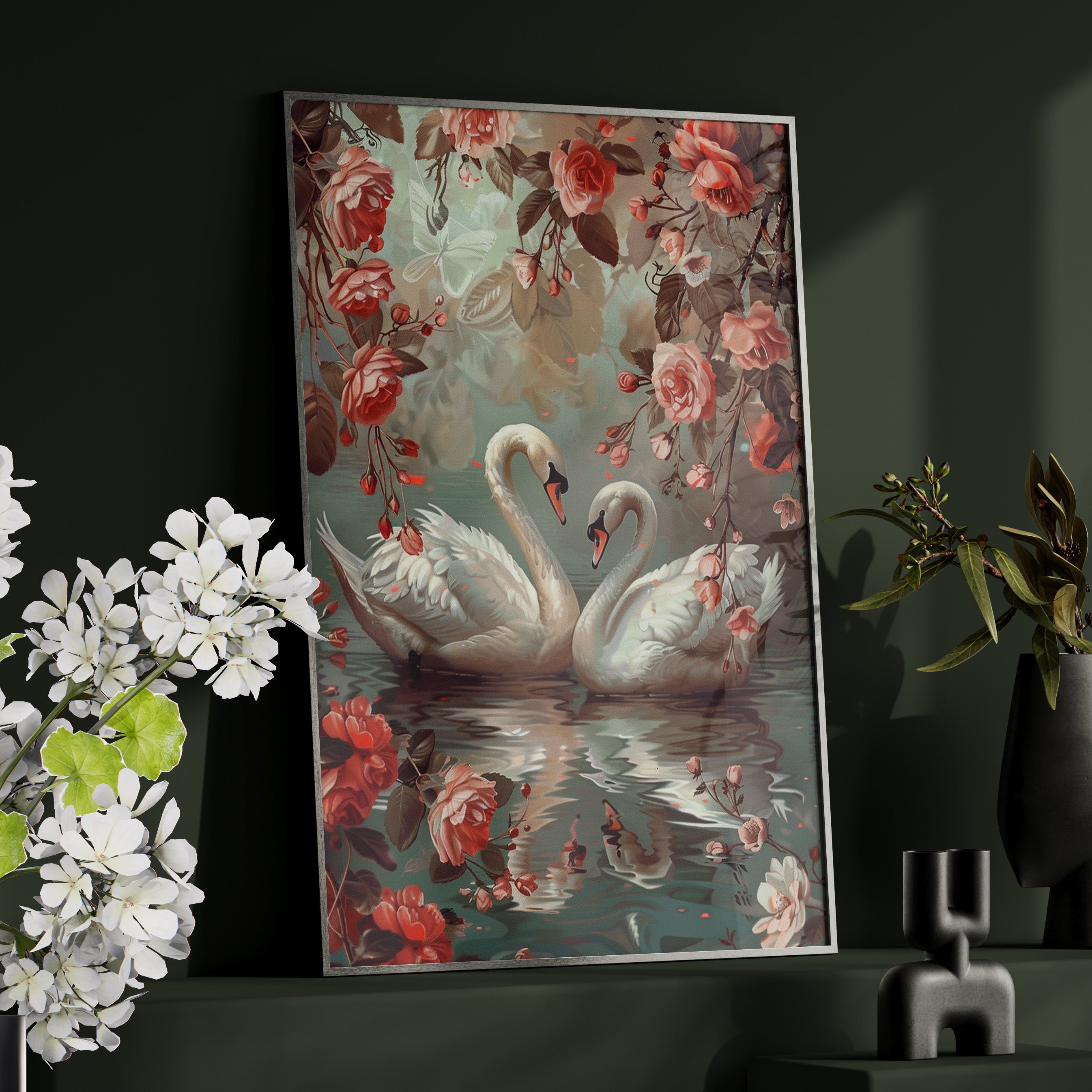 Framed Paper Print - Swans&