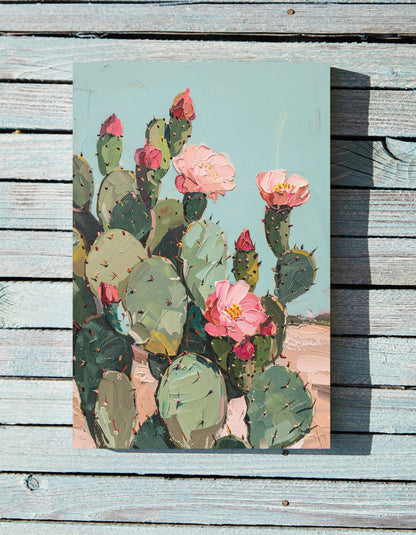 .75" Matte Canvas - Arizona Blooming Cactus Color
