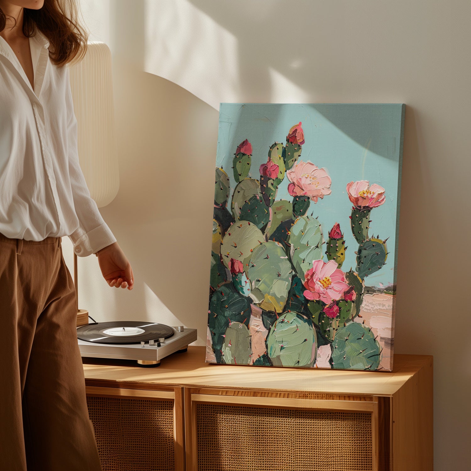 .75" Matte Canvas - Arizona Blooming Cactus Color