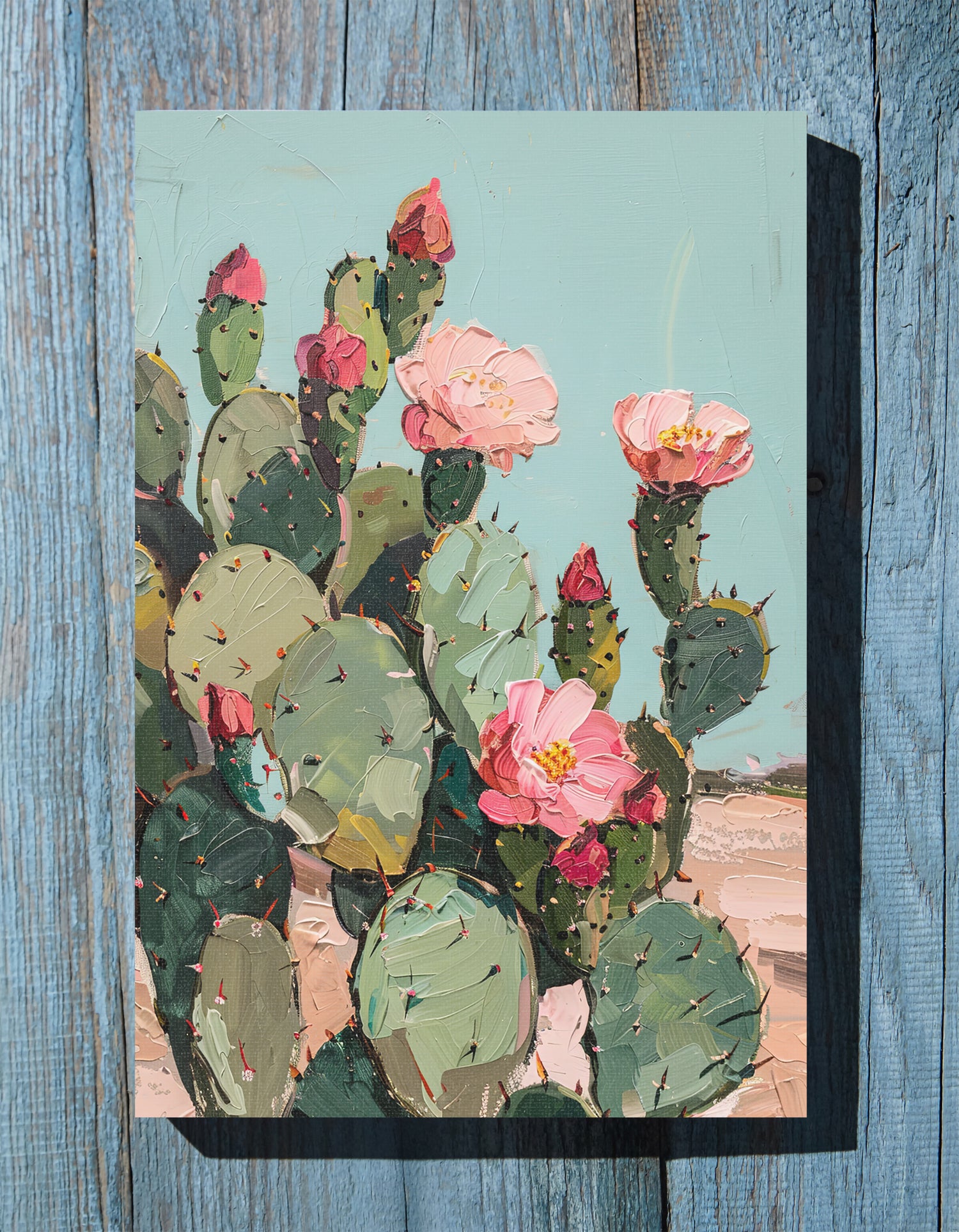 .75" Matte Canvas - Arizona Blooming Cactus Color