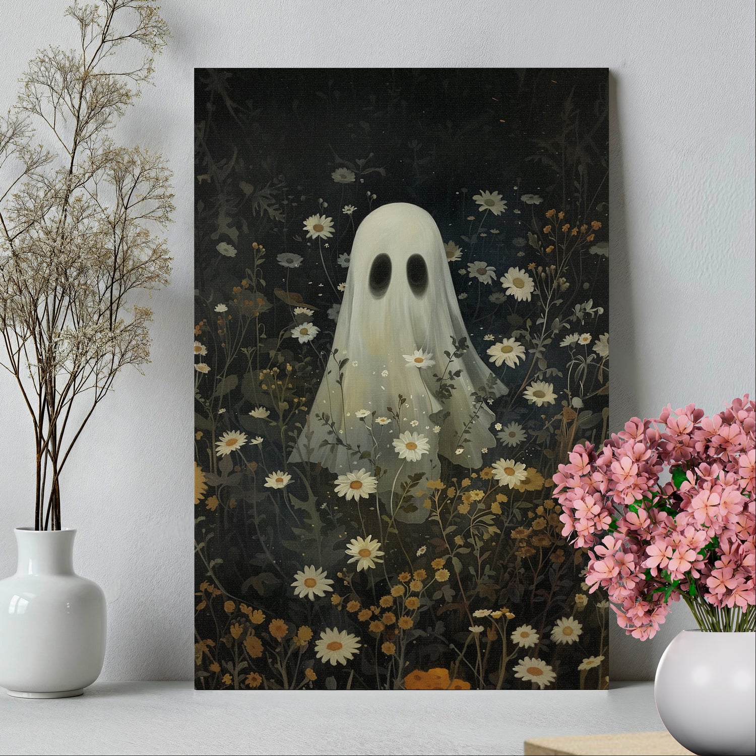 .75" Matte Canvas - Daisy Meadow Ghost