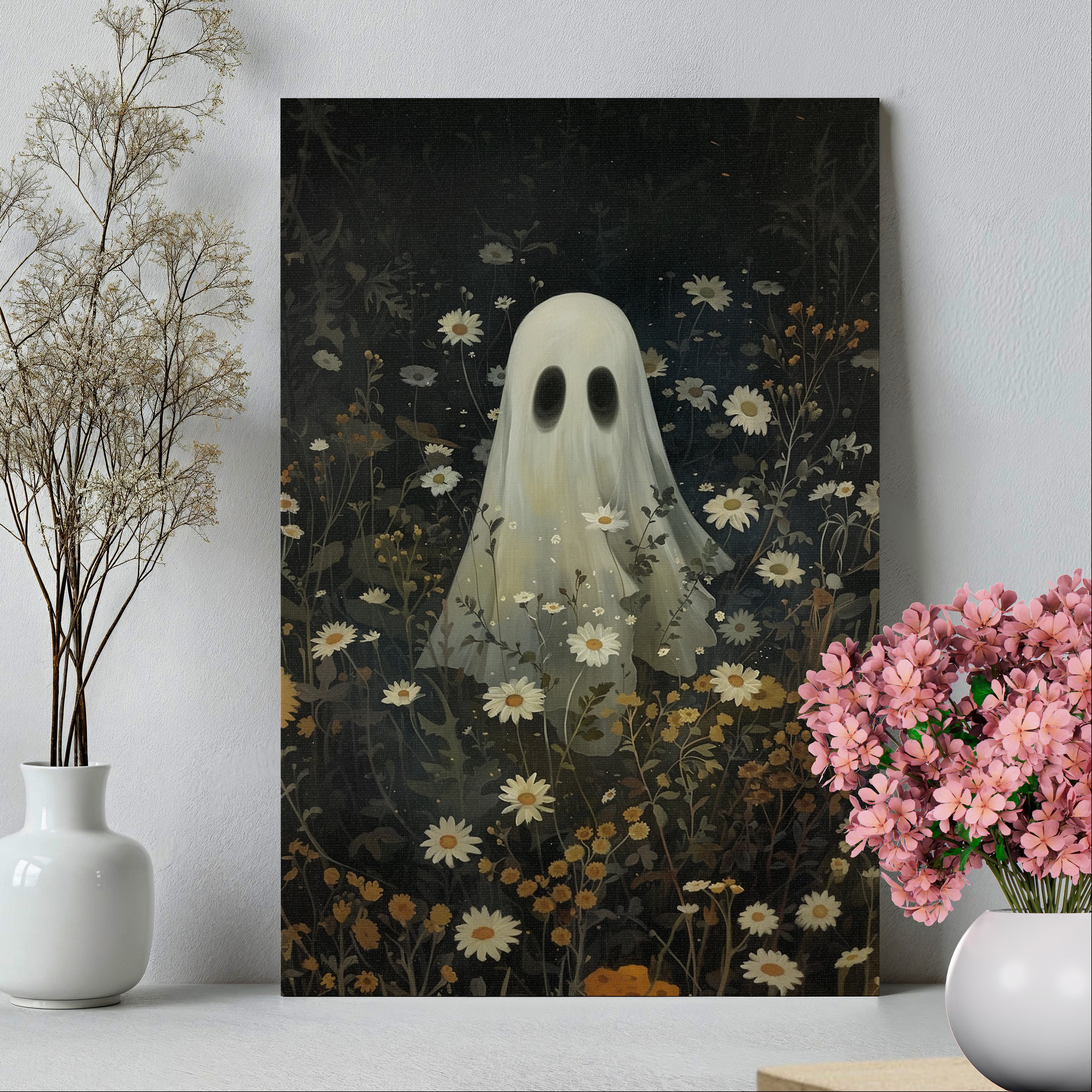 .75" Matte Canvas - Daisy Meadow Ghost