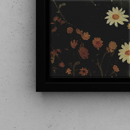 Framed Canvas - Daisy Meadow Ghost