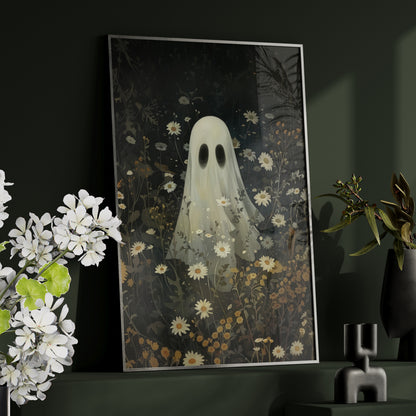 Framed Paper Print - Daisy Meadow Ghost