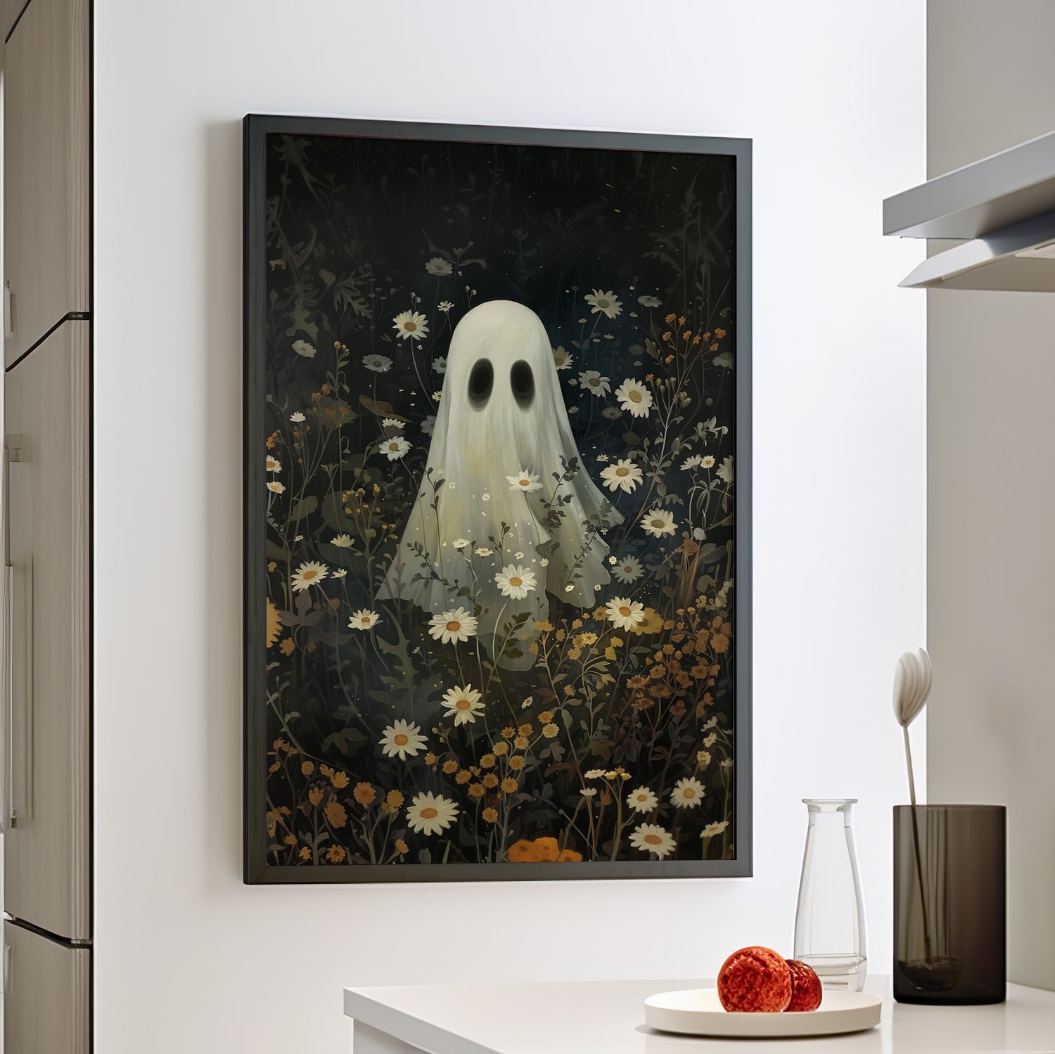 Framed Paper Print - Daisy Meadow Ghost