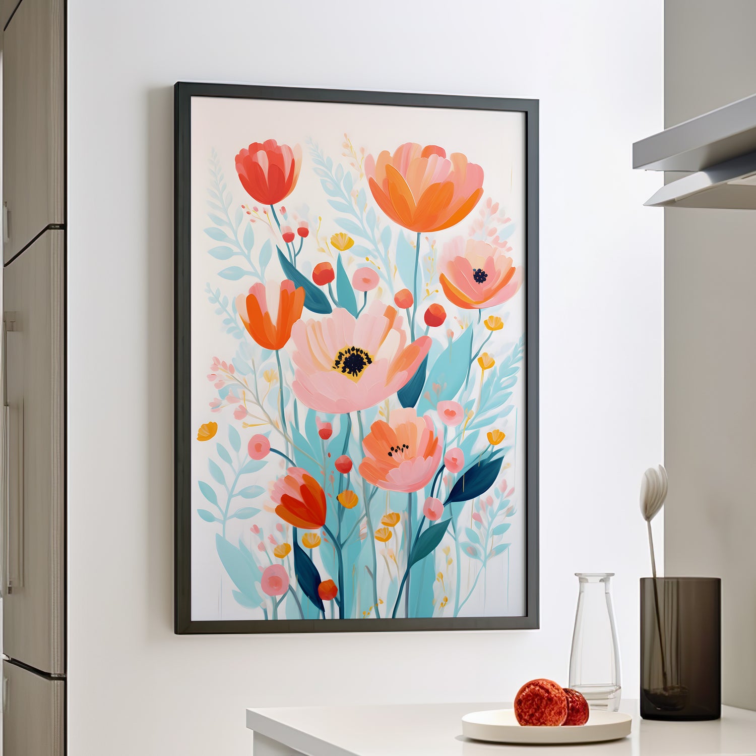 Framed Paper Print - Vivid Blossom Harmony