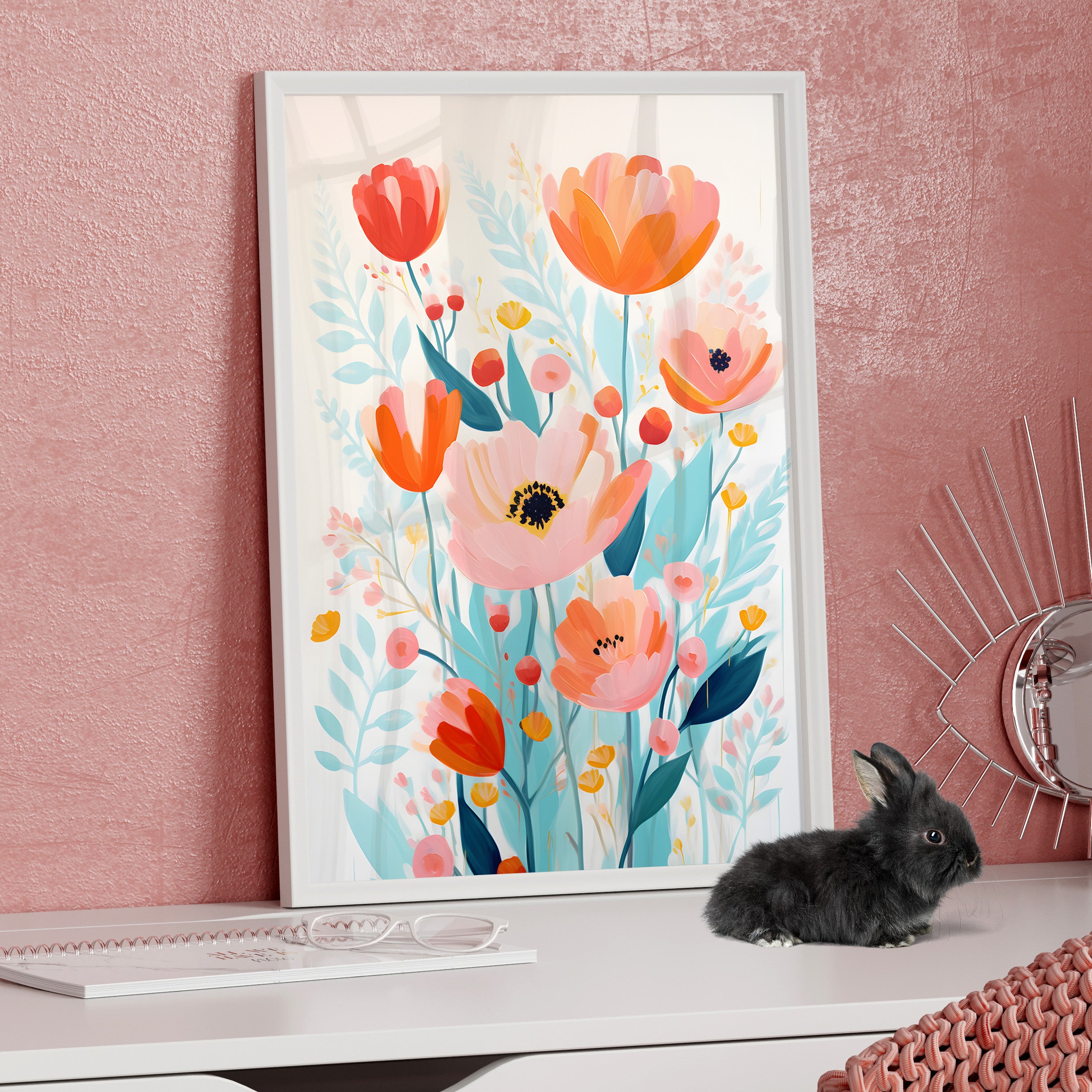 Framed Paper Print - Vivid Blossom Harmony