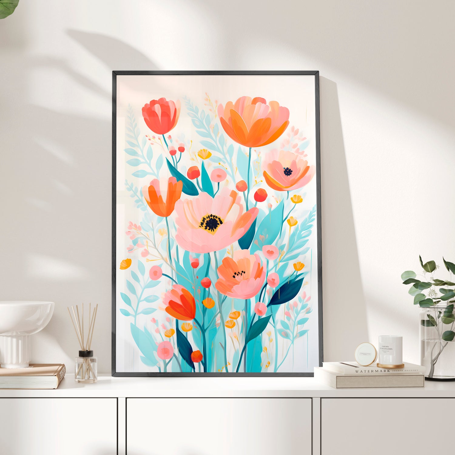 Framed Paper Print - Vivid Blossom Harmony