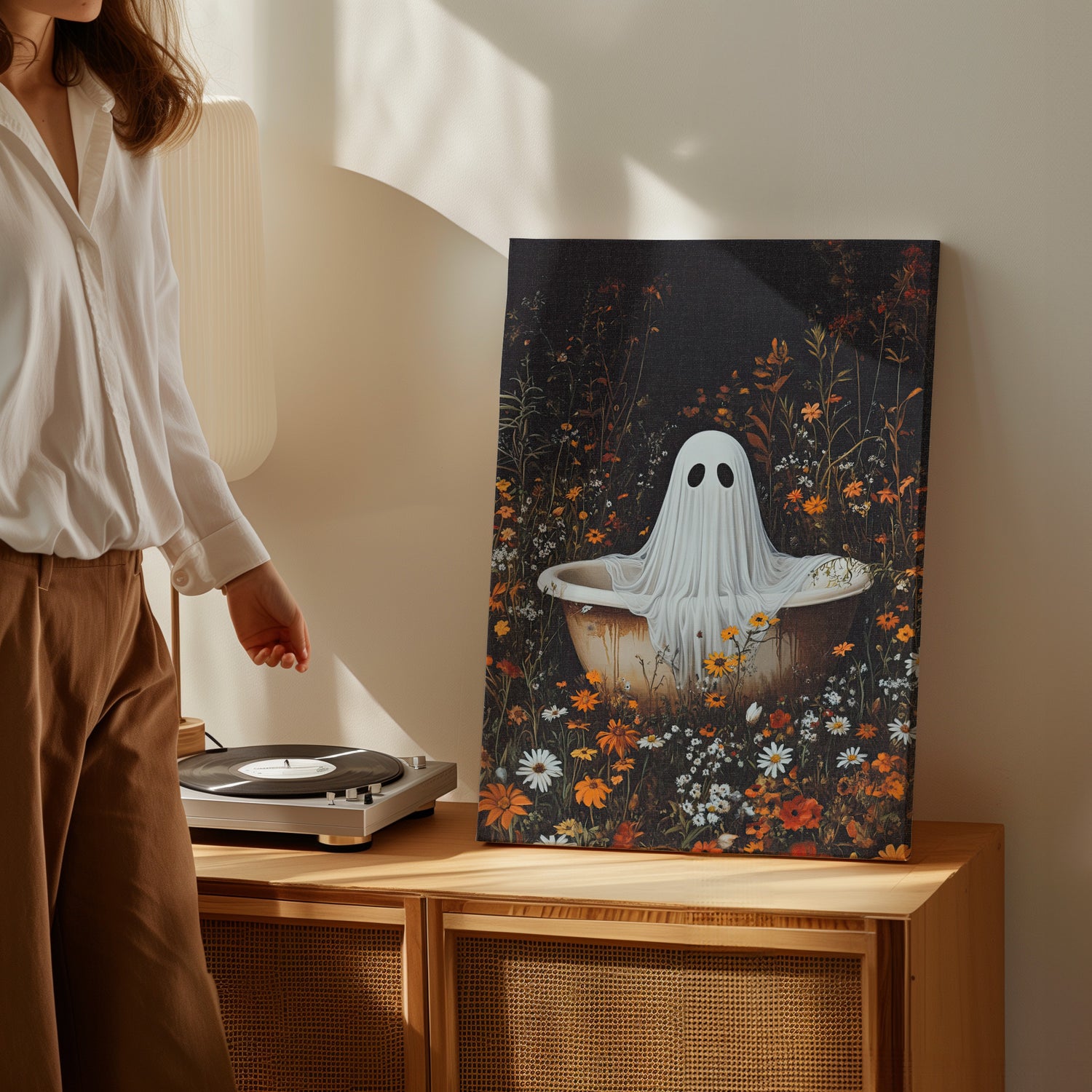 .75" Matte Canvas - Wildflower Bathtub Ghost