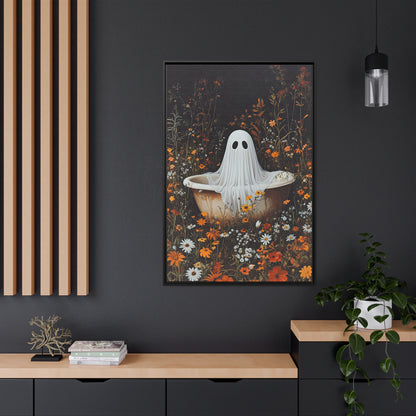 Framed Canvas - Wildflower Bathtub Ghost